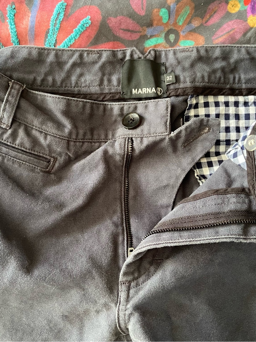 Marna Men's Charcoal Jeans 32 Classic Straight Fit